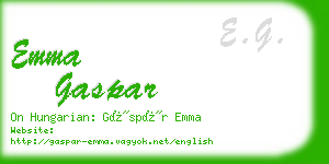 emma gaspar business card